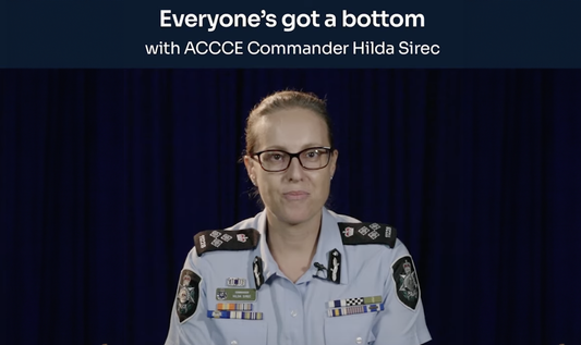 Commander Hilda Sirec reads Everyone's Got a Bottom by Tess Rowley